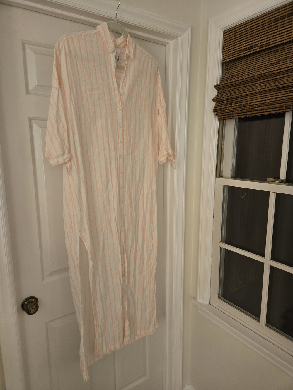 Peixoto Striped Button-Front Shirt Dress